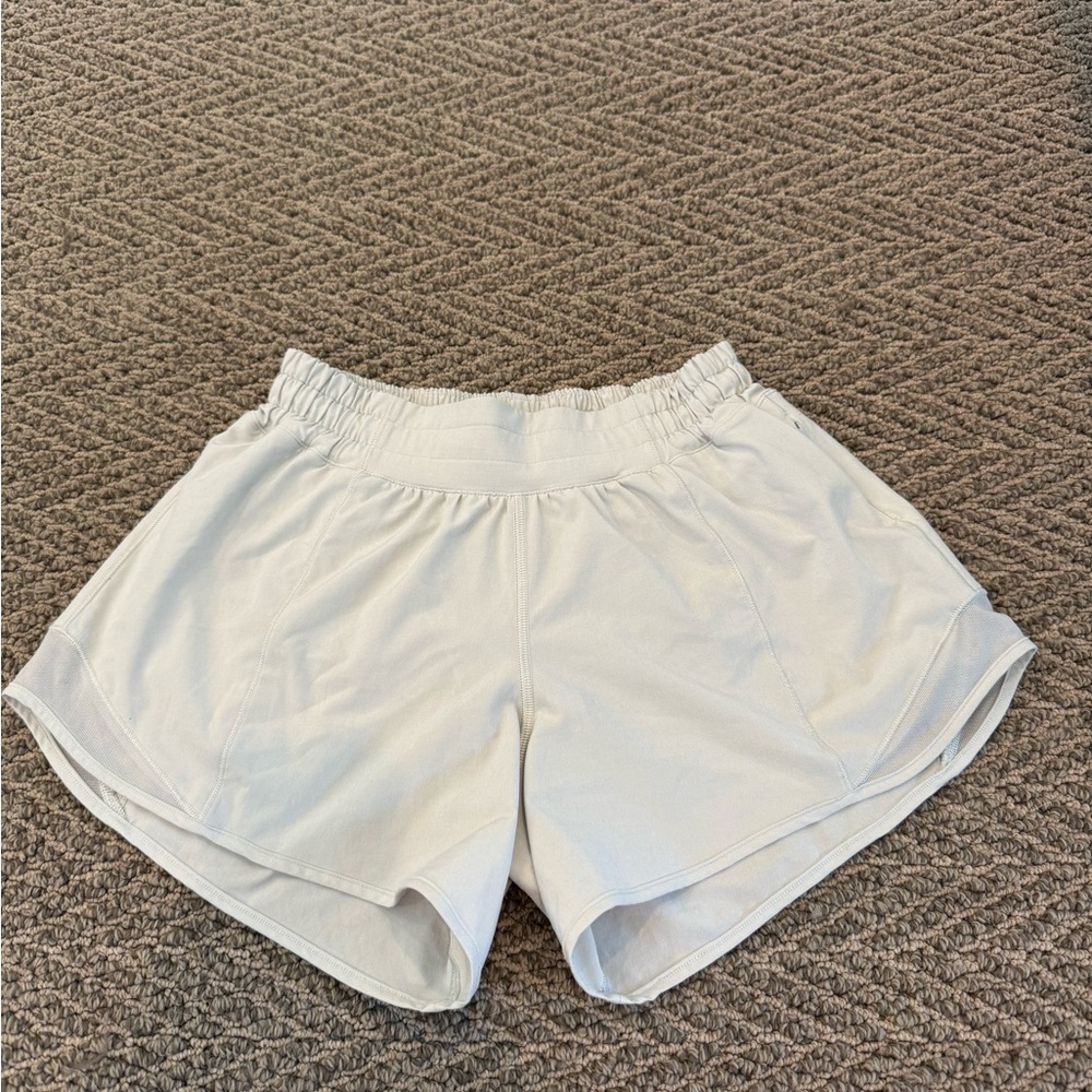 Lululemon Athletica White Athletic Shorts Lightweight Elastic Waist